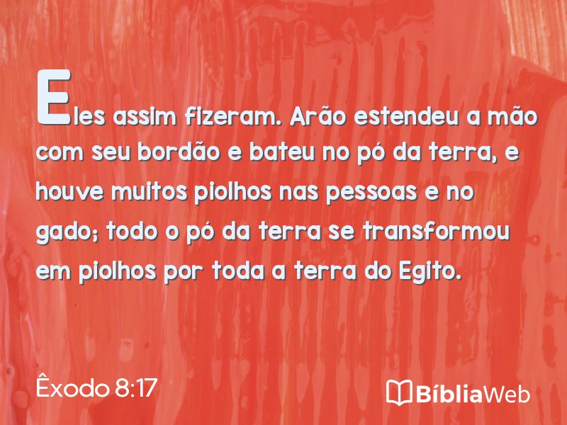 Êxodo 8:17 em imagem para compartilhar
