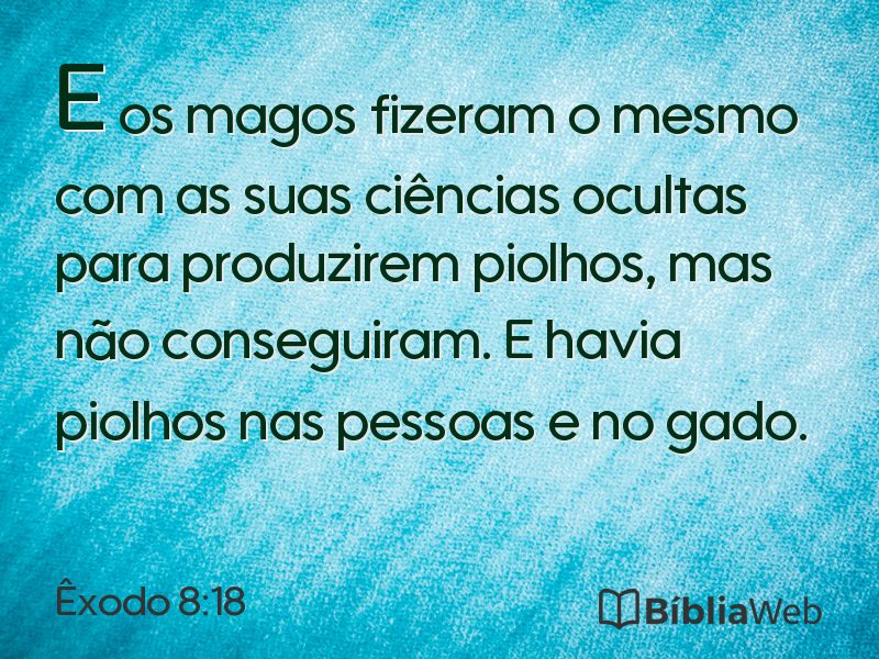 Êxodo 8:18 em imagem para compartilhar