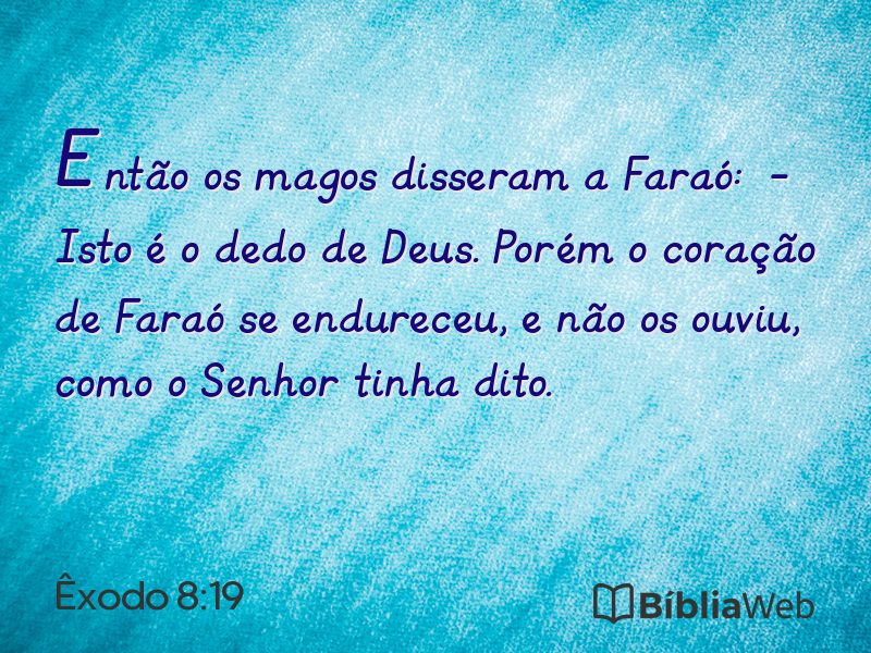 Êxodo 8:19 em imagem para compartilhar