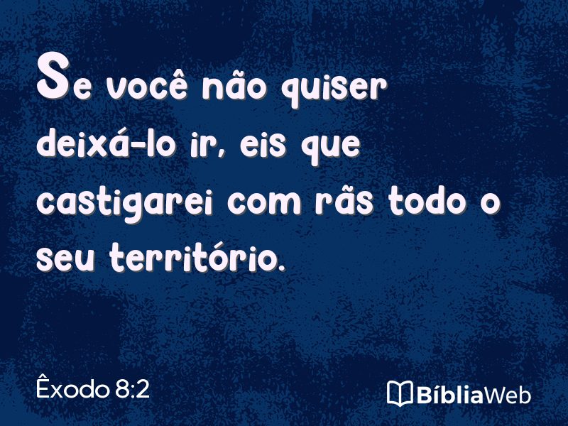 Êxodo 8:2 em imagem para compartilhar
