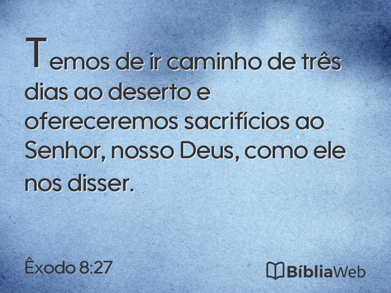 Êxodo 8:27 em imagem para compartilhar
