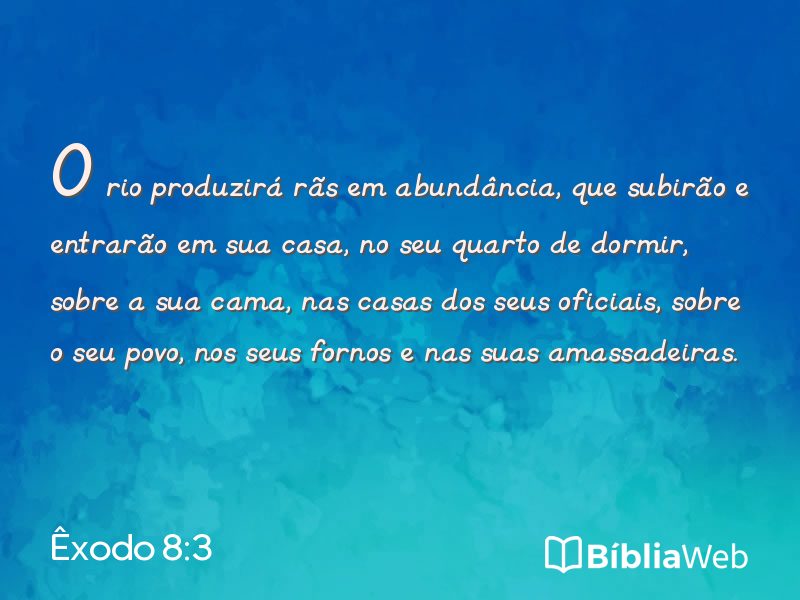 Êxodo 8:3 em imagem para compartilhar