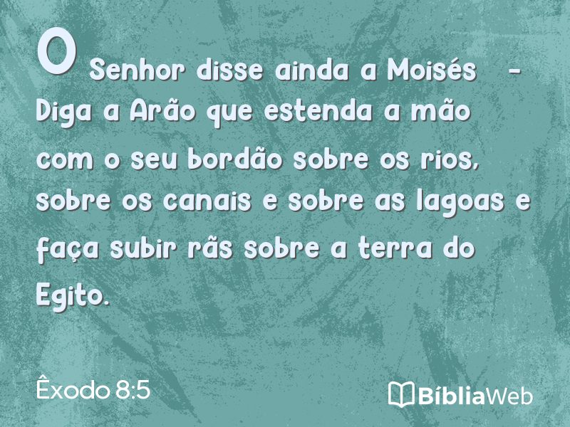 Êxodo 8:5 em imagem para compartilhar