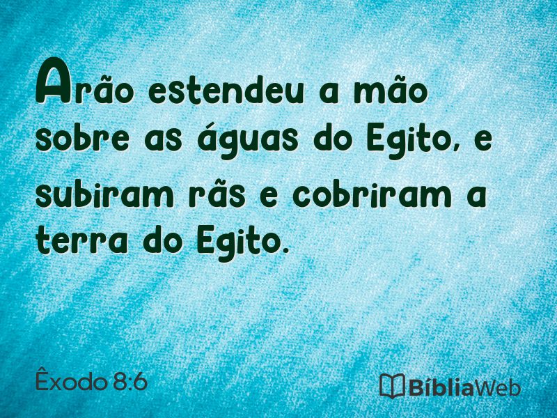 Êxodo 8:6 em imagem para compartilhar