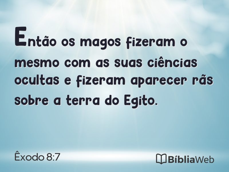Êxodo 8:7 em imagem para compartilhar