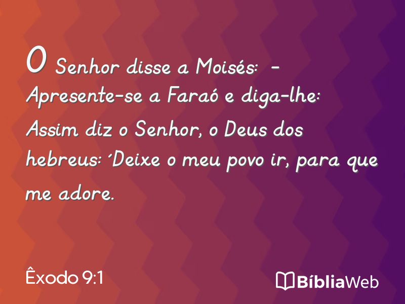 Êxodo 9:1 em imagem para compartilhar