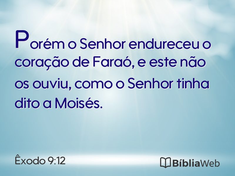 Êxodo 9:12 em imagem para compartilhar