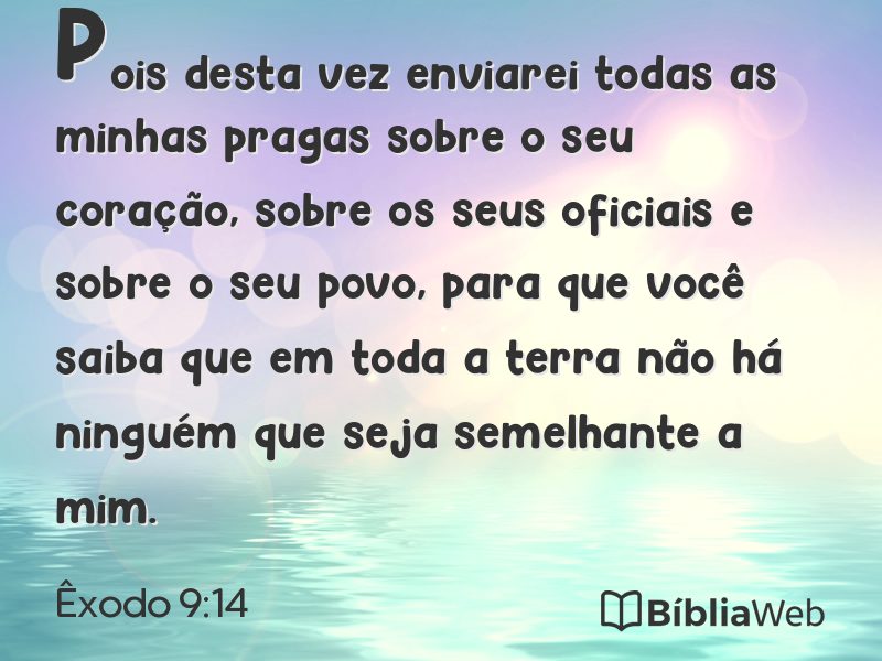 Êxodo 9:14 em imagem para compartilhar
