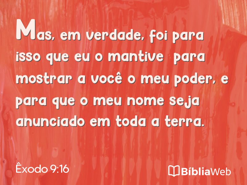 Êxodo 9:16 em imagem para compartilhar