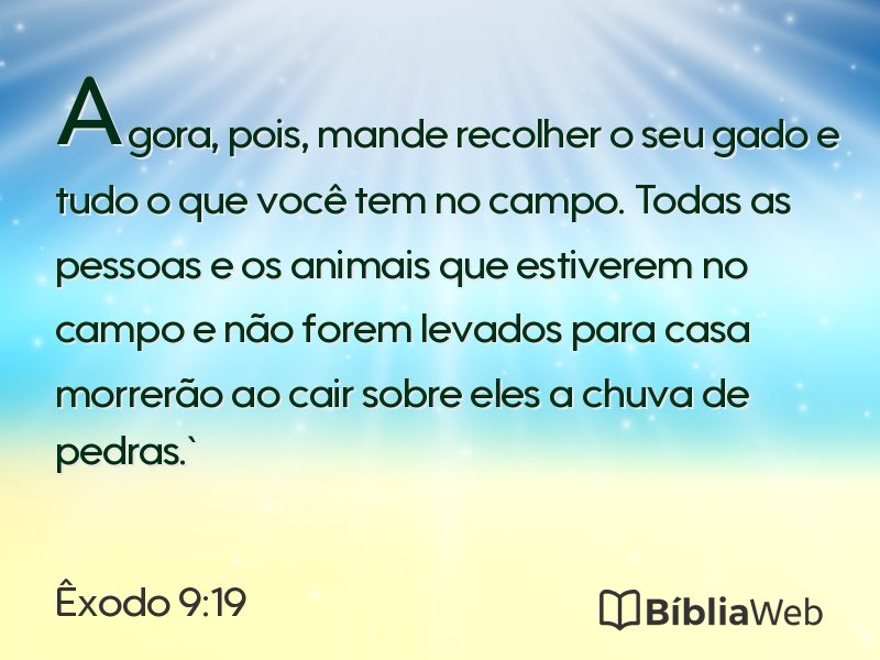 Êxodo 9:19 em imagem para compartilhar