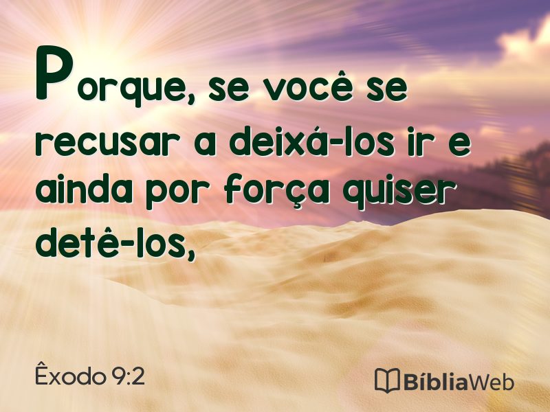 Êxodo 9:2 em imagem para compartilhar