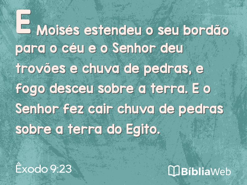 Êxodo 9:23 em imagem para compartilhar