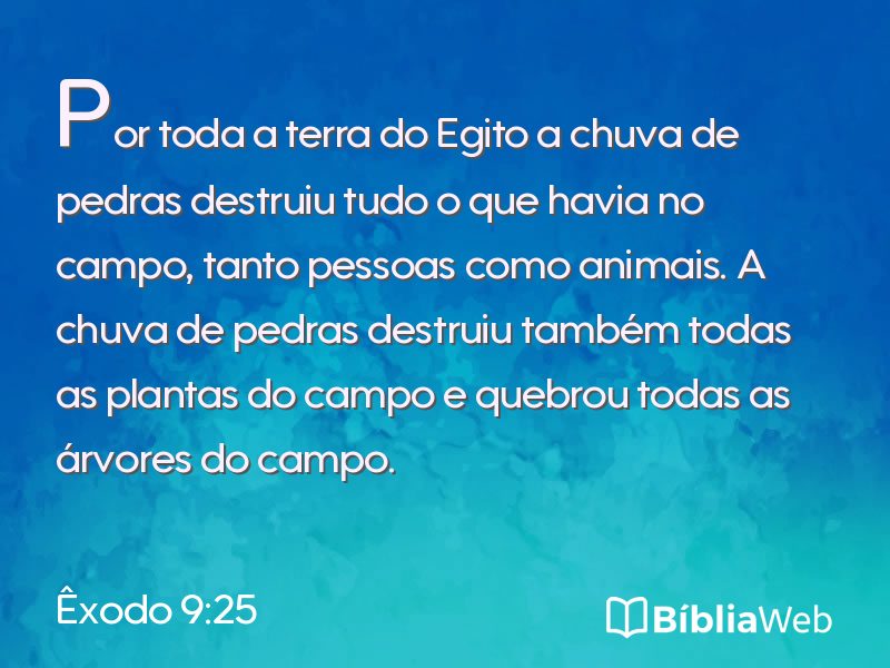 Êxodo 9:25 em imagem para compartilhar