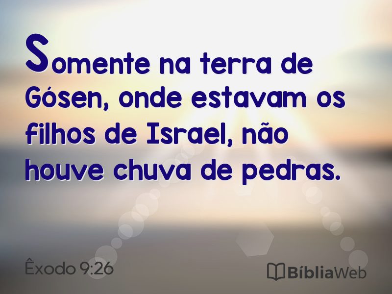 Êxodo 9:26 em imagem para compartilhar