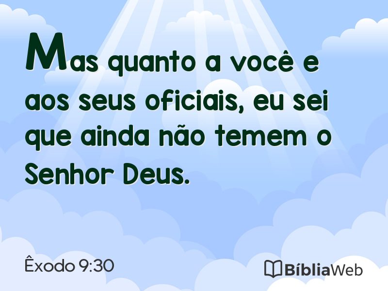 Êxodo 9:30 em imagem para compartilhar