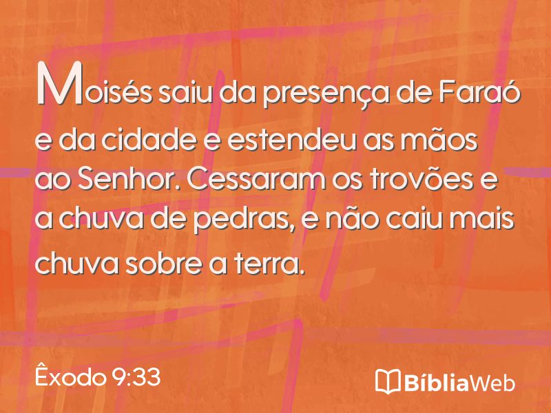 Êxodo 9:33 em imagem para compartilhar