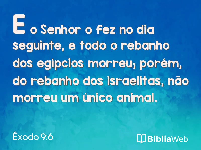 Êxodo 9:6 em imagem para compartilhar