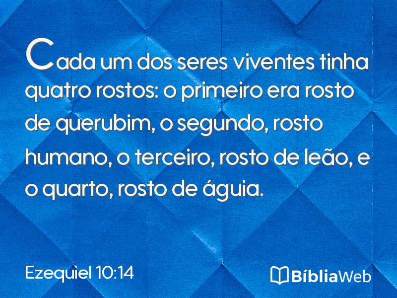 Ezequiel 10:14 em imagem para compartilhar