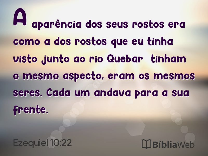 Ezequiel 10:22 em imagem para compartilhar