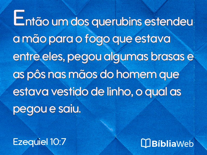 Ezequiel 10:7 em imagem para compartilhar