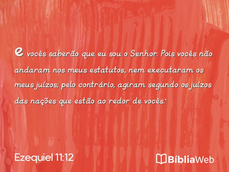 Ezequiel 11:12 em imagem para compartilhar