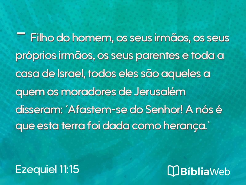 Ezequiel 11:15 em imagem para compartilhar