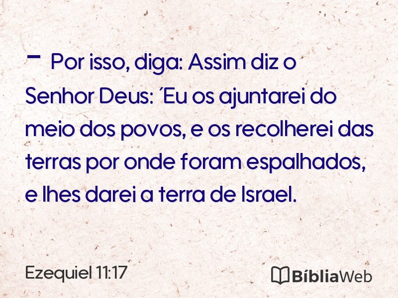 Ezequiel 11:17 em imagem para compartilhar