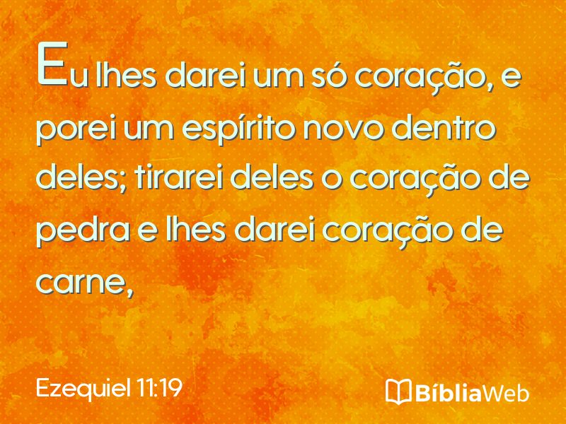 Ezequiel 11:19 em imagem para compartilhar