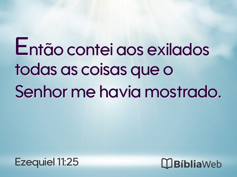 Ezequiel 11:25 em imagem para compartilhar