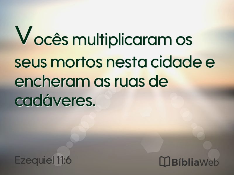 Ezequiel 11:6 em imagem para compartilhar