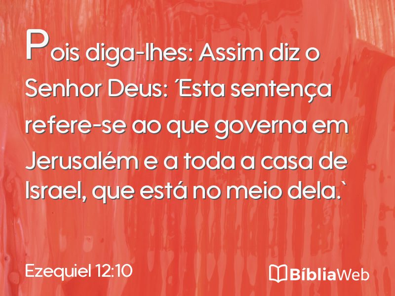Ezequiel 12:10 em imagem para compartilhar