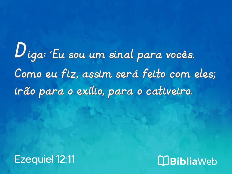 Ezequiel 12:11 em imagem para compartilhar
