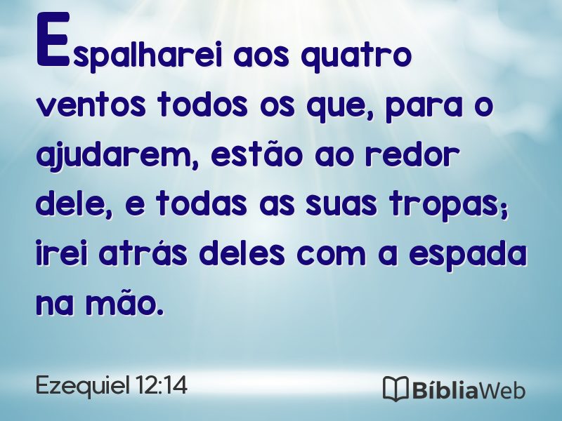 Ezequiel 12:14 em imagem para compartilhar