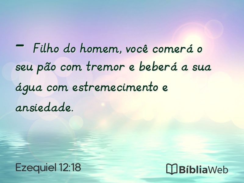 Ezequiel 12:18 em imagem para compartilhar
