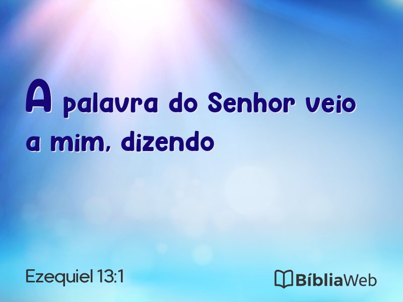 Ezequiel 13:1 em imagem para compartilhar