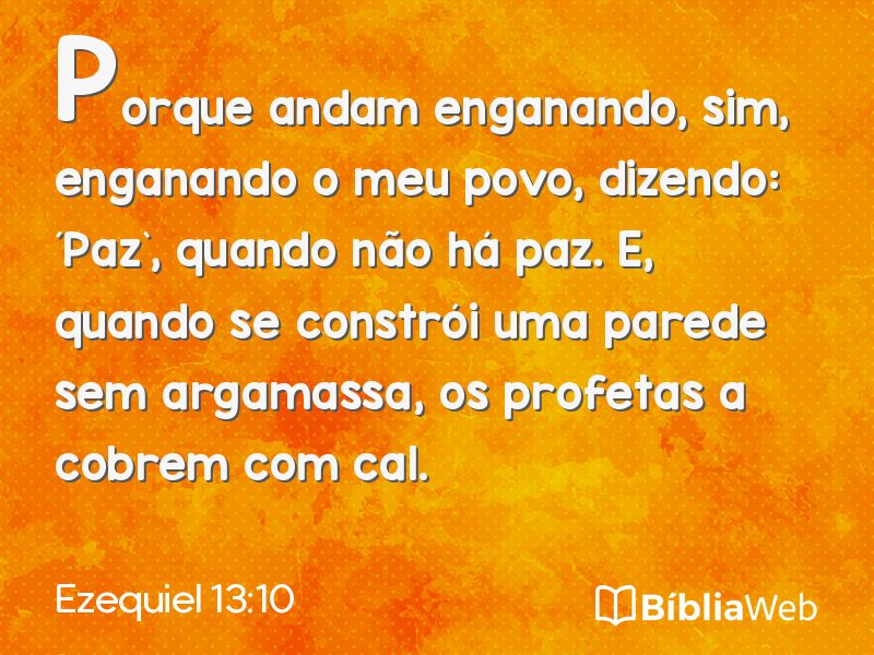 Ezequiel 13:10 em imagem para compartilhar