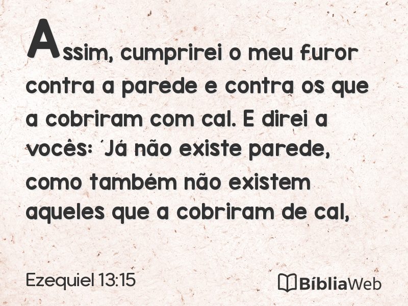 Ezequiel 13:15 em imagem para compartilhar