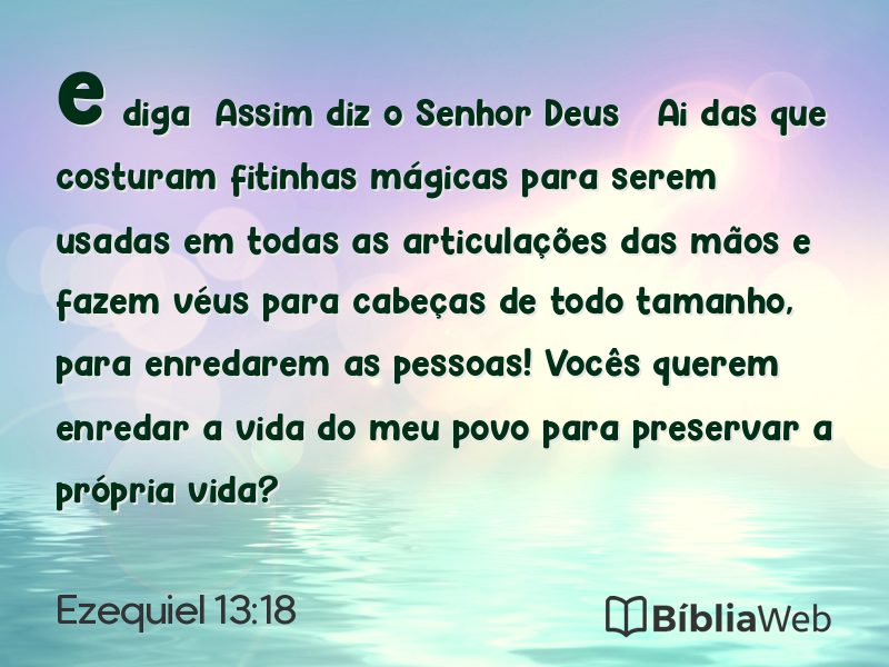 Ezequiel 13:18 em imagem para compartilhar