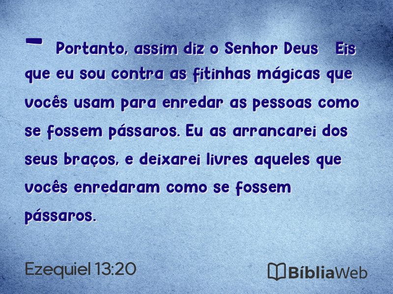 Ezequiel 13:20 em imagem para compartilhar