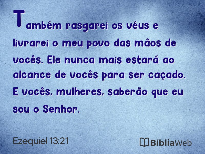 Ezequiel 13:21 em imagem para compartilhar