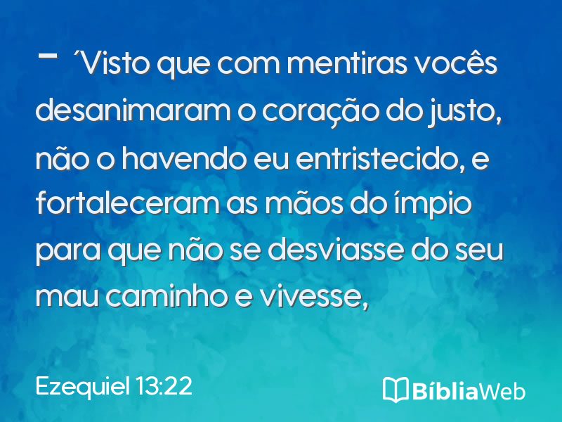 Ezequiel 13:22 em imagem para compartilhar
