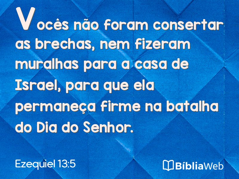 Ezequiel 13:5 em imagem para compartilhar