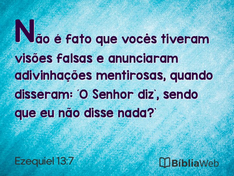 Ezequiel 13:7 em imagem para compartilhar