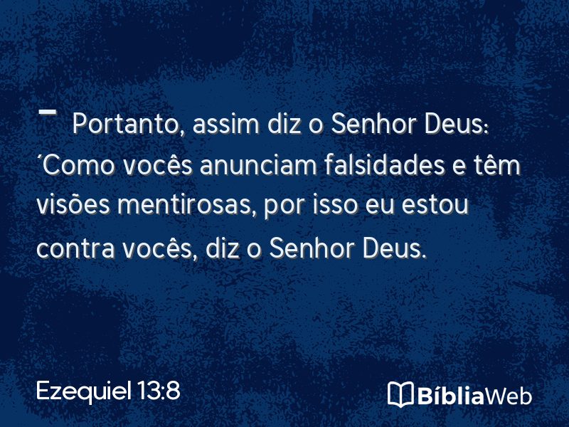 Ezequiel 13:8 em imagem para compartilhar