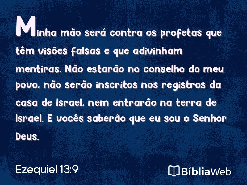 Ezequiel 13:9 em imagem para compartilhar