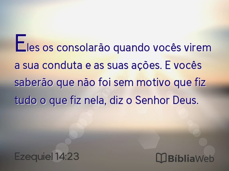 Ezequiel 14:23 em imagem para compartilhar