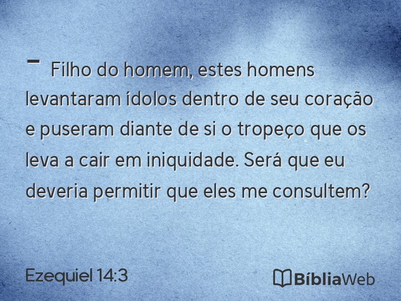 Ezequiel 14:3 em imagem para compartilhar