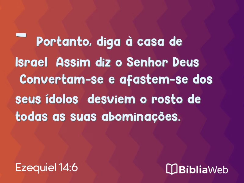 Ezequiel 14:6 em imagem para compartilhar