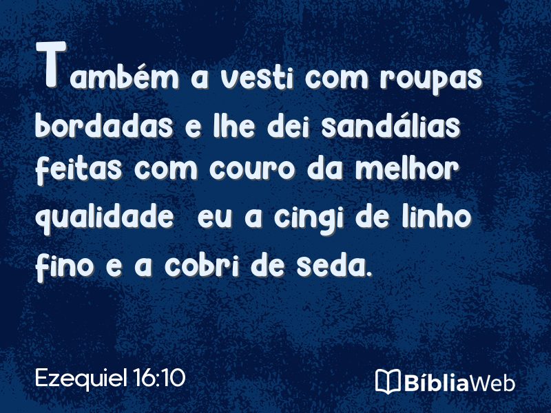 Ezequiel 16:10 em imagem para compartilhar