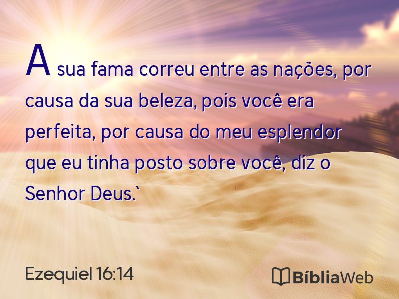 Ezequiel 16:14 em imagem para compartilhar